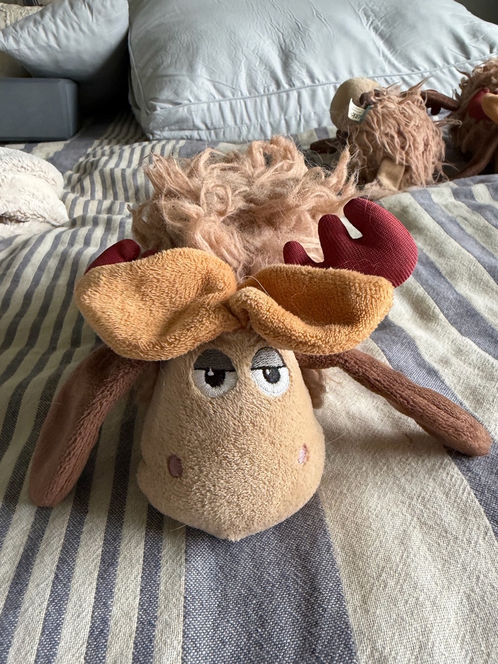 RARE Bark Box Fred the Reindeer Grinch Dog Toy Spiky Ball